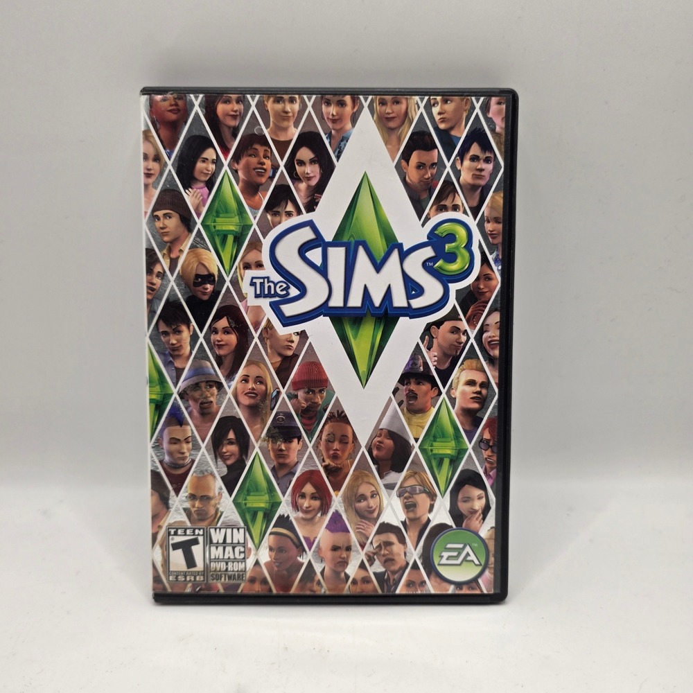 EA Games The Sims 3 PC Mac Green Life Simulation Y2K Retro Base‎ Game DVD-ROM